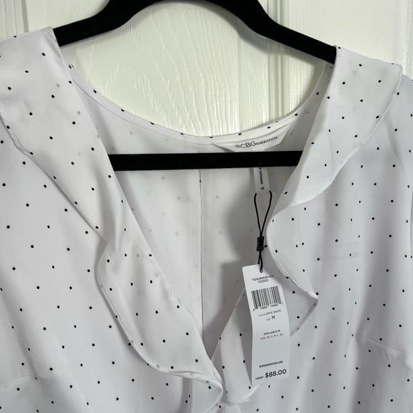 BCBGeneration Wrap Dress in Optic White - Picture 3 of 5